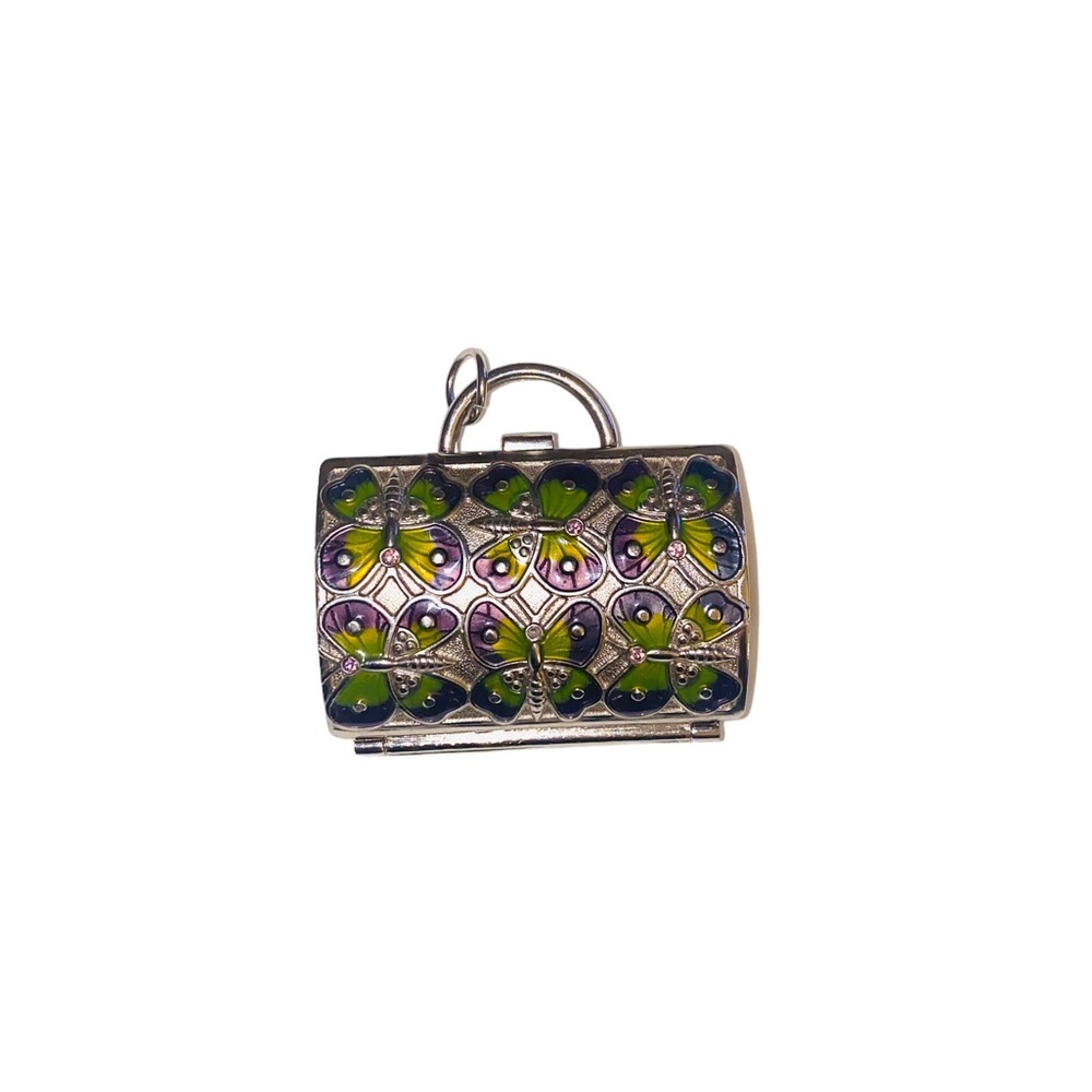 Judith Leiber Butterfly Crystal Embellished Coin/pill purse - Picture 7 of 7
